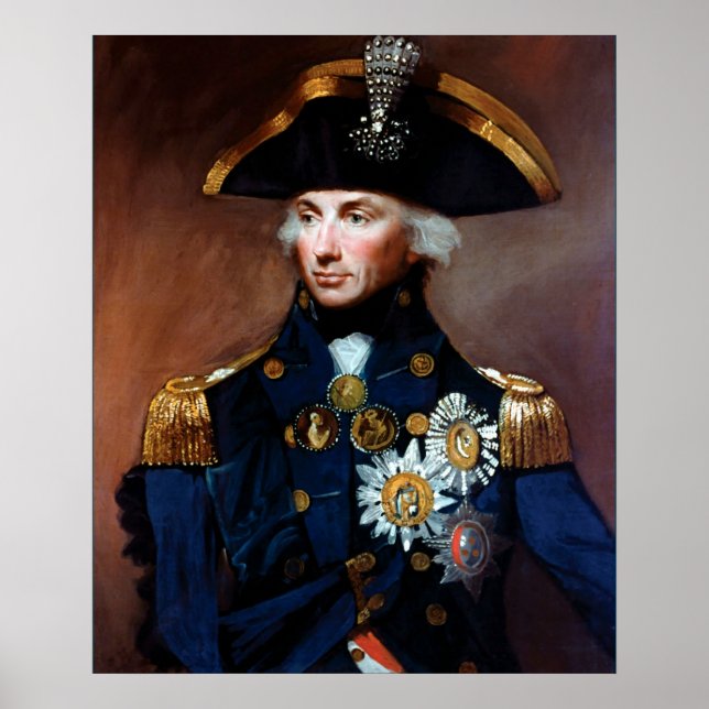 Póster Almirante trasero ~ Sir Horatio Nelson (Frente)