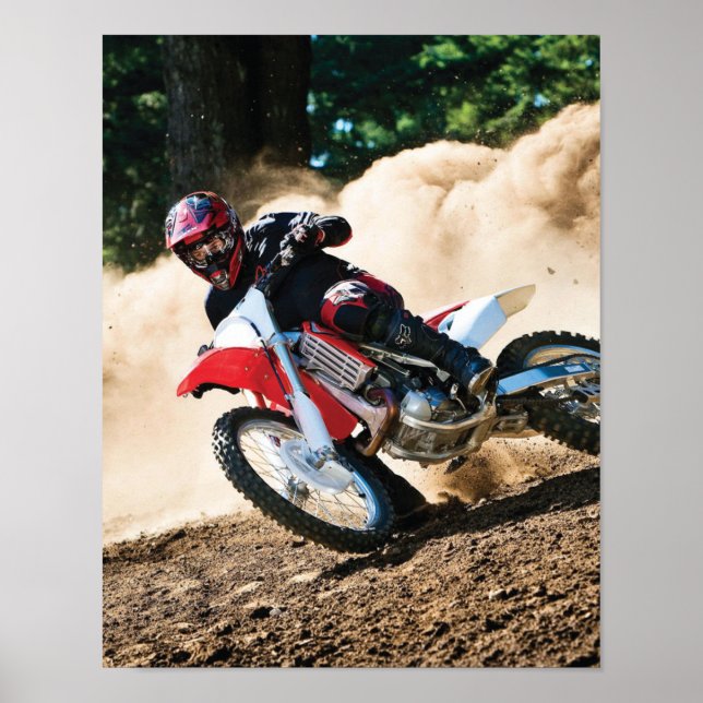 Póster almohada de lanzamiento de motocross (Frente)