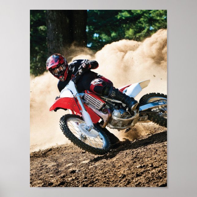 Póster almohada de lanzamiento de motocross (Frente)