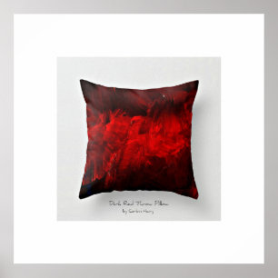 Póster Almohada Decorativa Estampado Artístico Rojo Oscur