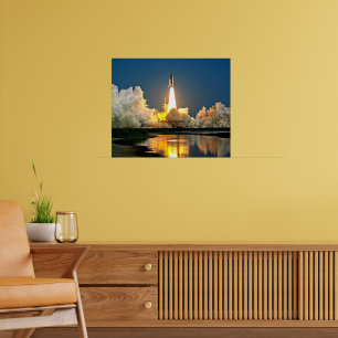 Póster Almohadilla de lanzamiento de Cabo Canaveral etiqu