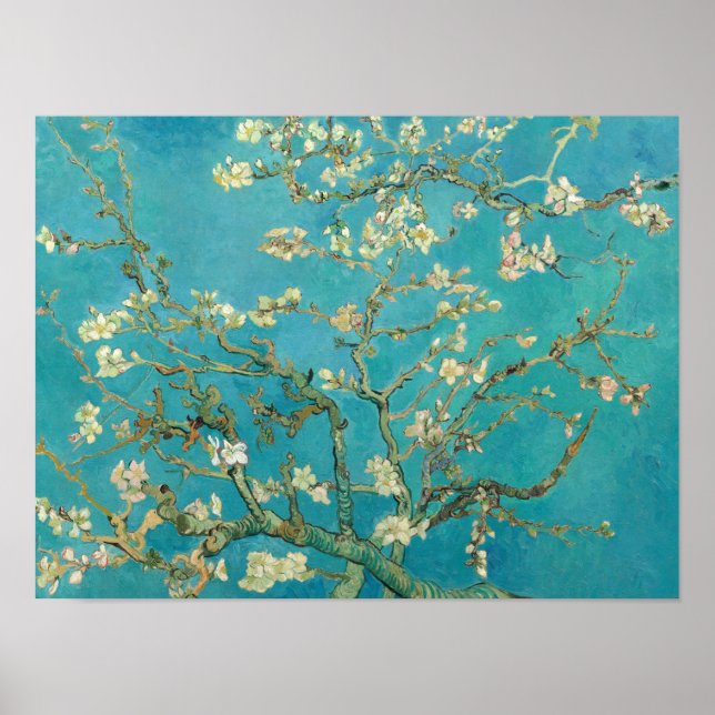 Póster Almond Blossom, 1890 por Vincent van Gogh (Frente)