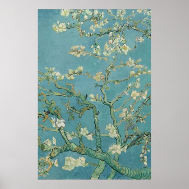 Póster Almond Blossom Vincent van Gogh 1890 (Frente)