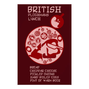 Póster Almuerzo británico de flores