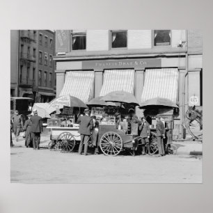Póster Almuerzo Carts, 1906 de New York City. Foto del