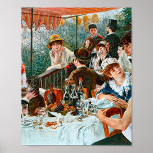 Póster Almuerzo de barco de Pierre-Auguste Renoir