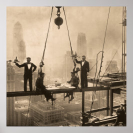 Póster Almuerzo de trabajadores del hierro en el piso 32