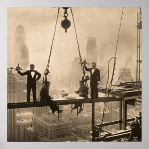 Póster Almuerzo de trabajadores del hierro en el piso 32