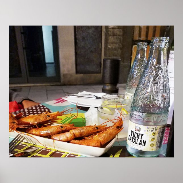 Póster Almuerzo en Barcelona Poster de España (Frente)