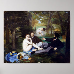 Póster Almuerzo en la hierba, Manet