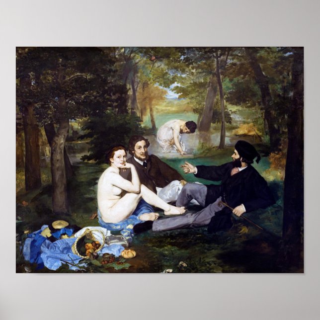 Póster Almuerzo en la hierba, Manet (Frente)