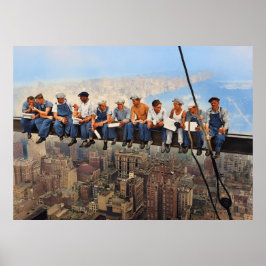 Póster Almuerzo en lo alto de un rascacielos 1932 NYC Rem