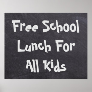 Póster Almuerzo Escolar Gratuito Para Todos Los Niños