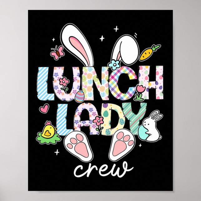 Póster Almuerzo Lady Crew Funny Lunch Lady Cafeteria Pasc (Frente)