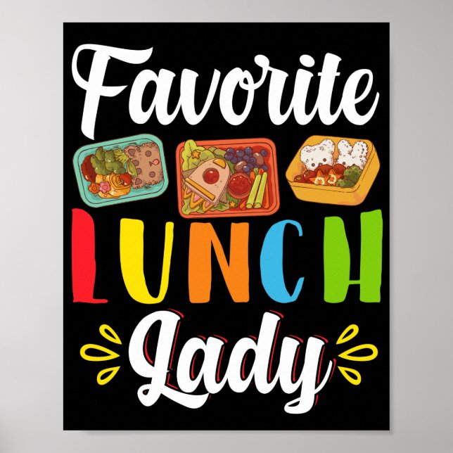 Póster Almuerzo Lady Favorita Lunch Lady Leche (Frente)