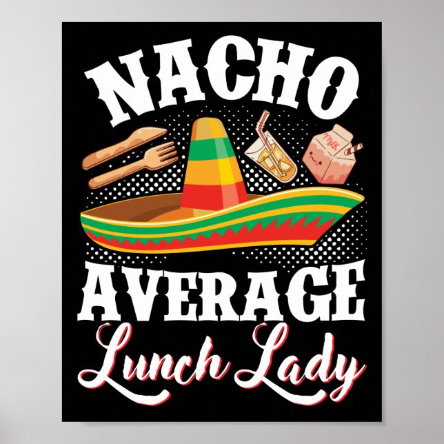 Póster Almuerzo Lady Nacho Promedio De Almuerzo Lady Lama (Frente)