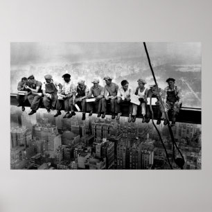 Póster Almuerzo Por Encima De Un Rascacielos De 1932 Trab