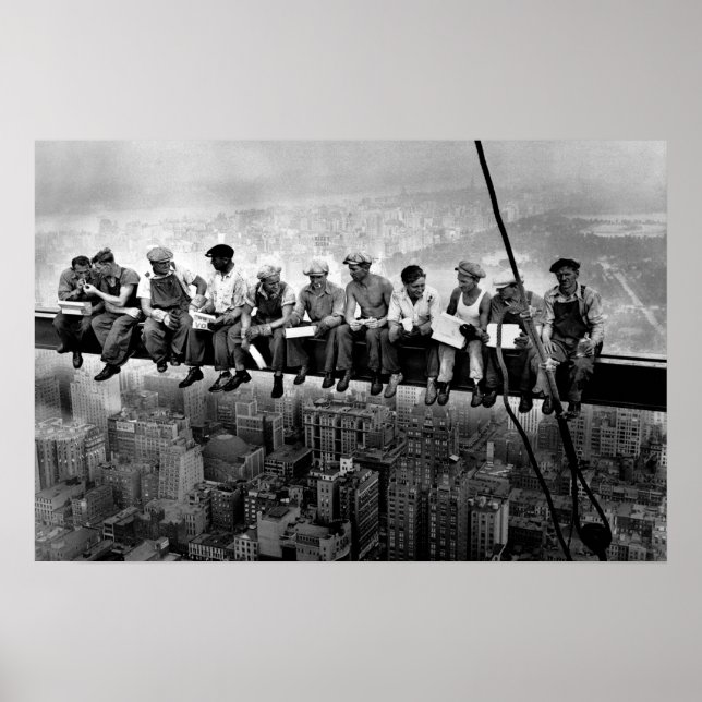 Póster Almuerzo Por Encima De Un Rascacielos De 1932 Trab (Frente)