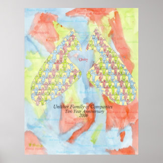 Póster Almuerzos de unidad - Poster del décimo aniversari