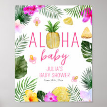 Aloha Baby Pineapples y Pacificadores Baby Shower