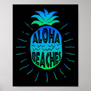 Póster Aloha Beach Hawaii Beach Summer Vacation Hombres W