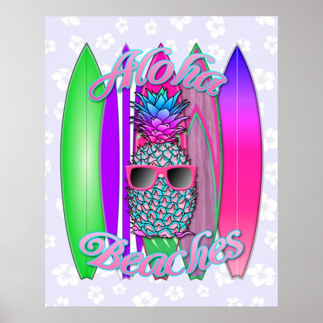 Póster Aloha Beach Pineapple (Frente)