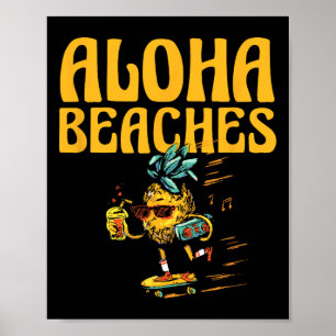 Póster Aloha Bebe Piña Enamorada Fruta Tropical