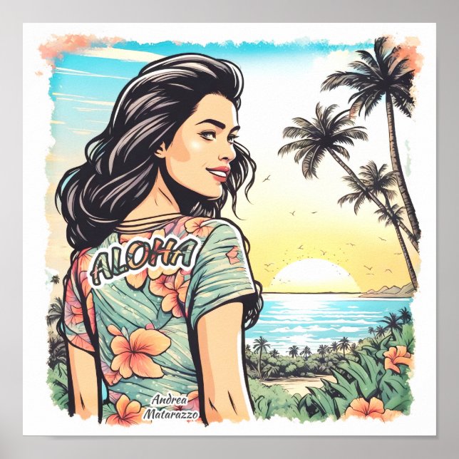 Póster Aloha Chica (Frente)