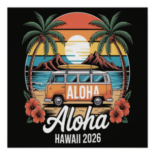 Póster Aloha Hawái 2026