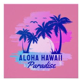 Póster aloha hawaii
