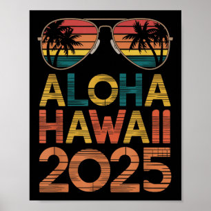 Póster Aloha Hawaii 2025 Perfecto Para El Verano Trip Bea