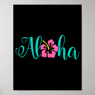 Póster Aloha hawaii desde la isla - siente el aloha