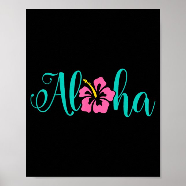 Póster Aloha hawaii desde la isla - siente el aloha (Frente)