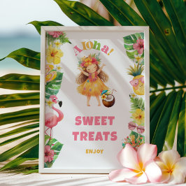 Póster Aloha hawaii fiesta Dulces y tratamientos