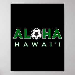 Póster Aloha Hawaii Fútbol Ll Aloha Con Fútbol Ll 