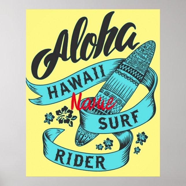 Póster Aloha Hawaii Surf Rider Thunder_Cove (Frente)