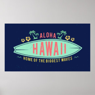 Póster Aloha Hawaiian Surfer poster