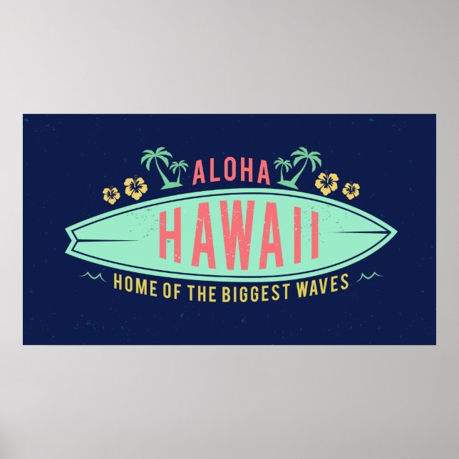 Póster Aloha Hawaiian Surfer poster (Frente)