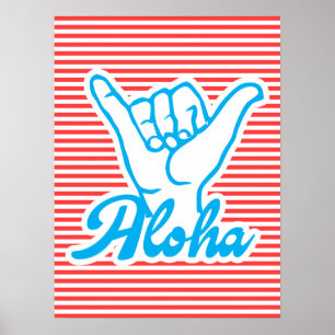 Póster Aloha, Shaka Hand