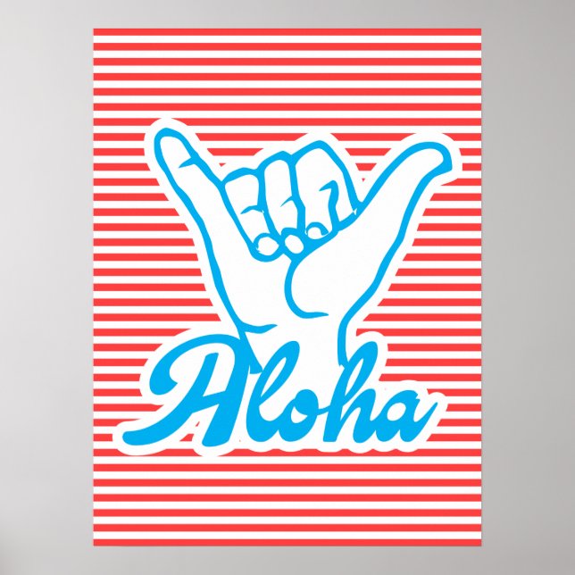 Póster Aloha, Shaka Hand (Frente)