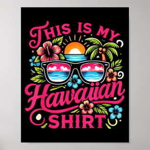 Póster Aloha Tropical Este Es Vacaciones De Verano Hawaia