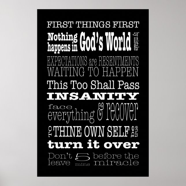 Póster Alojamiento de lemas y dichos 1 Poster (Frente)