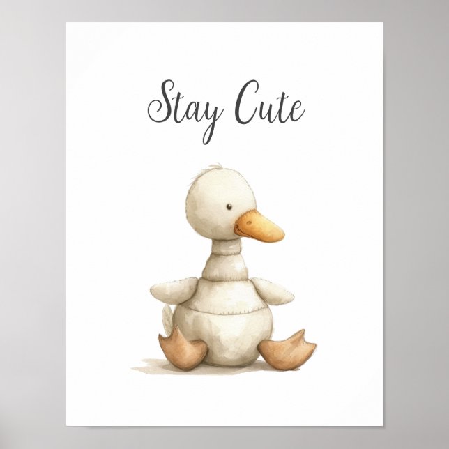 Póster Alojamiento de pato animal bebé lindo sala de niño (Frente)