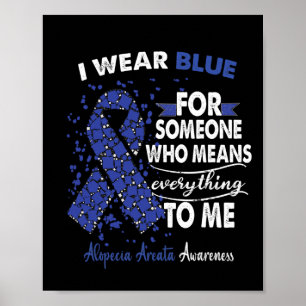 Póster Alopecia Areata Conciencia Guerrero Sobreviviente