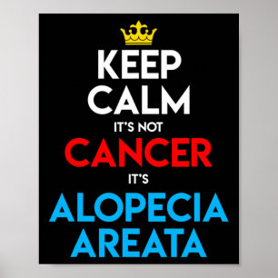 Póster Alopecia Areata Conciencia Pérdida de pelo Cabeza 