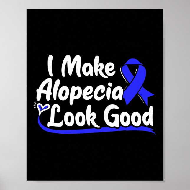 Póster Alopecia Areata Gift - Conciencia sobre la pérdida (Frente)