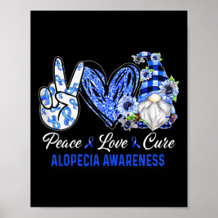Póster Alopecia Conciencia Paz Cure Gnome