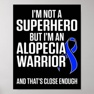 Póster Alopecia Conciencia Pérdida de cabello Guerrero So