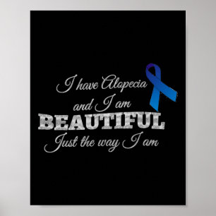 Póster Alopecia Conciencia Soy hermosa de la manera en qu