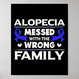 Póster Alopecia Envuelta Con La Pérdida De Pelo De La Fam